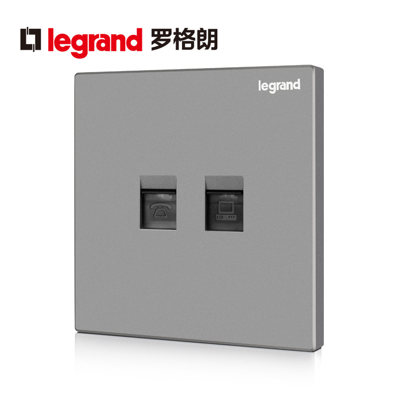 TCL Legrand socket type 86 telephone computer socket Network cable Telephone line socket Yat depth of field sand silver
