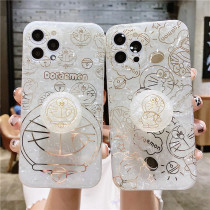 Bronzing Daily Cartoon Cartoon Applicable iphone11 mobile phone shell Apple 12 Soft silicone gel 13promax shell x xs xr full bag anti-fall 7p 8plus bracket can be