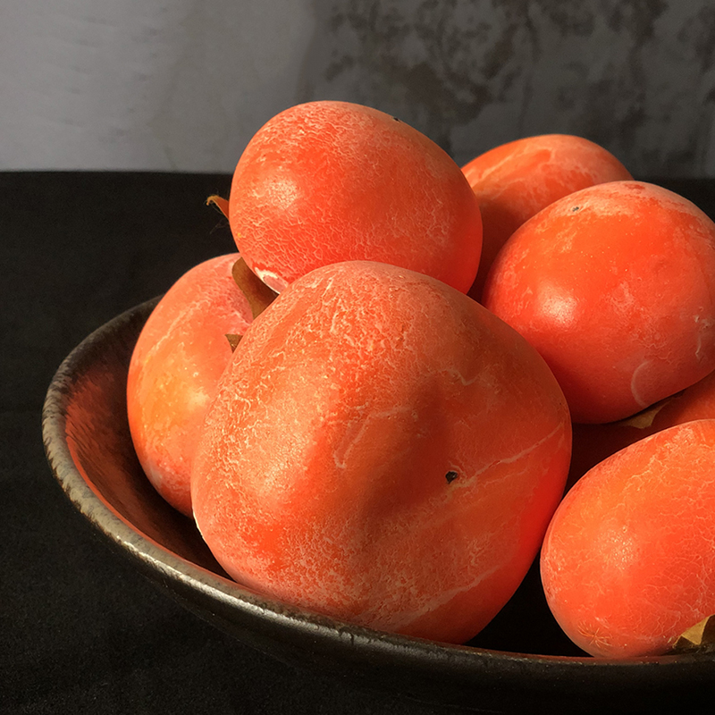 Spring Mountain Emulation Persimmon Single Fruit Fake With Frost New Chinese Floral Home Swing Accessories Fall Physical Fruit Decorations