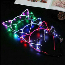 2018 exploding led luminous cat ear hair hoop glowing rabbit hair hoop headgear selling cute hair hoop