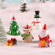 Christmas Small Gifts for Kids, Creative Snowman and Old Man Mini DIY Desktop Cake Atmosphere Decoration Desktop Ornaments