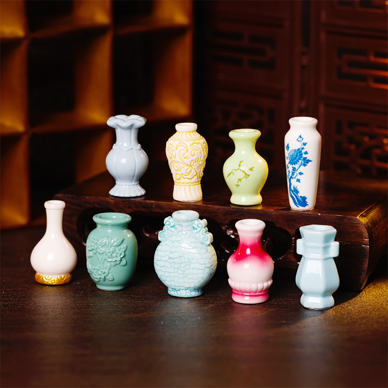 Micro-Landscape Creative Artificial Antique Vase Furniture Decoration DIY Accessories Dollhouse Landscaping Car Desktop Ornaments