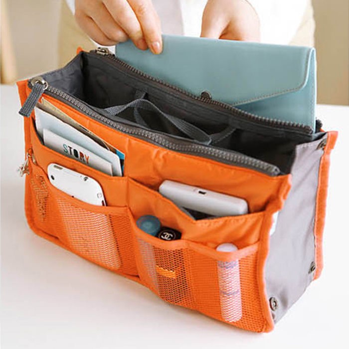Bag in bag large capacity portable cashier bag new fashion makeup bag containing bag inner bag bag in bag multi-Taobao