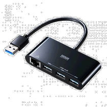 (Direct mail from Japan) SANWA SUPPLY USB3 0 hub 3 ports with LAN adapter 1 port