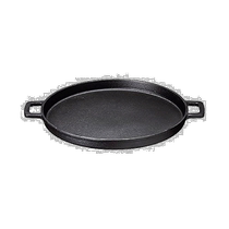 (Publipostage direct du Japon) Assiette en fer Ishigaki Noir Osaka BBQ Viande Ronde 26 cm 3980