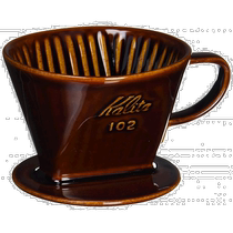 (Japan Direct Mail) Kalita 02003 Charm Deep Brown Coffee Ceramic Drip Cup 102 (large) Three holes