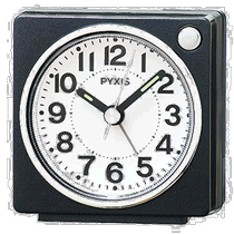 (Direct mail from Japan) Seiko Clock Alarm Clock PYXIS NR449K Black Metal Home