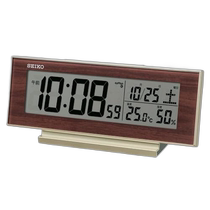 Japan Direct Mail (Japan Direct Mail) Seiko Alarm Clock Thin Golden Pearl Partial Wood Grain 82×206×51