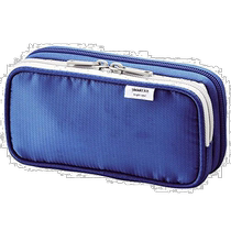 (Direct mail from Japan) Lihit Lab double-layer pencil case blue easy to store simple and portable A7660-8