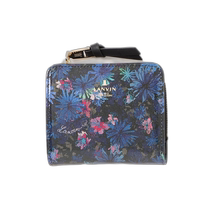 Japan direct mail LANVIN en Bleu blue daisy womens two-fold zipper wallet 484381