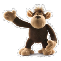 (Прямая почта из Японии) NICI Muppets Wild Friends WF Monkey Classic 25 см для детей и взрослых