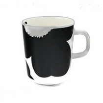 Japan direct mail Marimekko mug 250ml 60th anniversary Unikko white x black