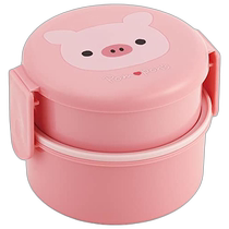 Japan direct mail (Japan direct mail) Skater lunch box Pompons pig 500ml 2-stage round antibacterial O