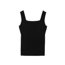 Japanese direct mail CLANE womens square neck knitted vest 124333004