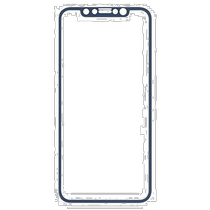 (Direct mail from Japan) HameeiFace iPhone11 xr special LCD protective film with dark blue edge
