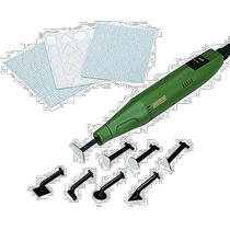 (Japanese direct mail) PROXXON pen type grinding machine with front end shape 8 types of paper 3 types No 285