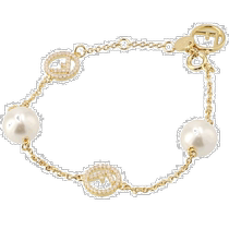 FENDI chain bracelet F IS FENDI crystal beads 8AG857 A8SJ