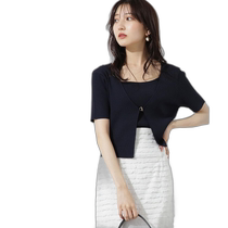 Direct mail from Japan PROPORTION BODY DRESSING Womens short cardigan suspender sweater suit