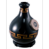 German Meyer percussion instrument large voodoo drum black and yellow pattern