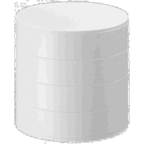 (Direct mail from Japan) Yamazaki tray 4 layers white approximately W10 × D10 × H10cm 406