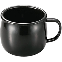 (Direct Mail from Japan) Deer Brand BBQ Enamel Cup 400ml Black CS Black Label UH-519