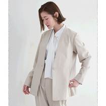 Japan direct mail YECCA VECCA womens comfortable stretch collarless jacket 7D41L0Y0100