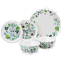 Japan direct mail (Japan direct mail) Narumi Narumi Frozen Flower Totem 5-piece tableware set 9660