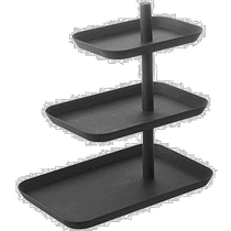 (Direct mail from Japan) Yamazaki Industrial 3-layer jewelry storage table black W24 7XD15 7XH25 7cm 472