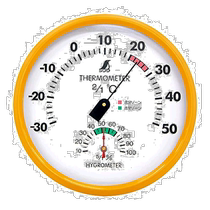 Japan Direct mail (direct mail in Japan) Shinwa determination of temperature and humidity meter F round 15cm 72591