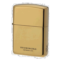 (Japanese direct mail) ZIPPOs treasure lighter pure copper-made titanium gold color processing 5 6 x 3 8cm16-GO