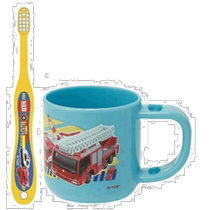 (Japan Direct Mail) Skaeda Child Toothbrush Suit Toothbrush Toothbrush Cup cup handle inserted toothbrush KT