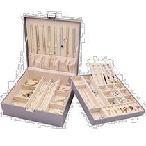 (Direct mail from Japan) ProCase jewelry storage box double-layer silver matte soft velvet interior