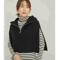 Direct mail from Japan ROPE PICNIC Womens half-zip design knitted vest with adjustable collar