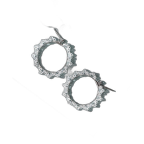 Japanese direct mail ANE MONE womens transparent bead round earrings DG600018P