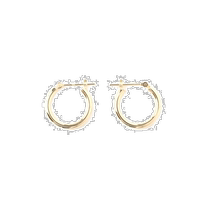 Japan direct mail Ray BEAMS womens K10 gold hoop earrings simple and gorgeous enhances female charm suitable