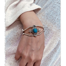 Japan direct mail SILVER BULLET same style silver plated turquoise bracelet for men and women okubanglep22