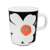 Japan direct mail marimekko mug 250ml 60th anniversary Unikko white x black x orange 7