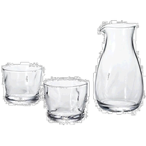 (Direct mail from Japan) Aderia cold wine set 2pc wine glasses 1pc wine flask transparent Japanese