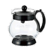 (Direct mail from Japan) HARIO Glass King Jumping Leaf Teapot 350ml Black JPP-35-B