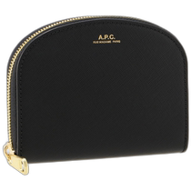 Japan Direct Mail A P C Wallet Coin Purse Round Zipper DEMI-LUNE Compact Wallet Coin Purse