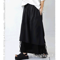 Japanese direct mail antiqua womens adjustable silhouette fashion wrap skirt easily change between A-line and tight styles