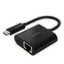 (日本直邮)Belkin USB-C 转千兆以太网+USB-C兼容有线LAN转换适