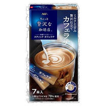 (Direct mail from Japan) AGF Ajinomoto Instant Powder Coffee Luxury Coffee Shop Coffee Latte 7 x