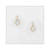 Japan Direct Mail Agete Akado K10 Quartz Shell Earrings Pendant Mixed Color One Size