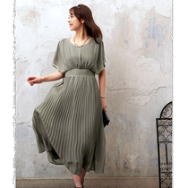 Japanese direct mail RUIRUE BOUTIQUE womens chiffon pleated dress wedding party dress transparent