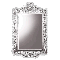 (Japanese direct mail) Nitoms anti-fall wall mirror square sticker type silver decoration brief pendulum piece M3921