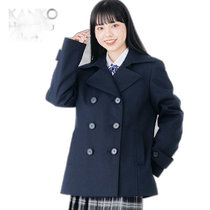 Japanese direct mail school uniform female pea coat student lightweight warm P coat jacket high school student winter KHS120