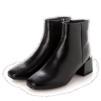 Self-operated｜Metal Rouge womens short boots metal rouge leather versatile simple wear-resistant