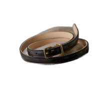 Direct mail from Japan thin leather belt Whim Gazette cowhide belt
