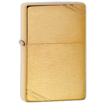 (Direct mail from Japan) ZIPPO lighter 1937 replica brushed gold solid color simple model 240 ZIPPO